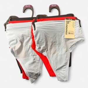 Lot of two: No Boundaries Women's Fit Stretch Thong Panties, 3-Pack